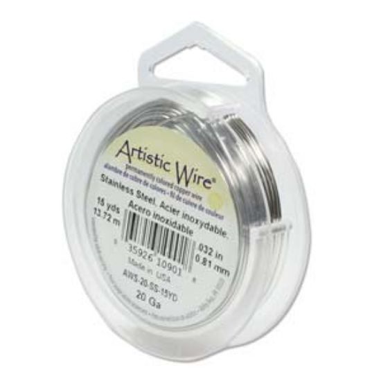 Picture of Artistic Wire 22 Gauge (.64 mm) Stainless Steel  x13,72m