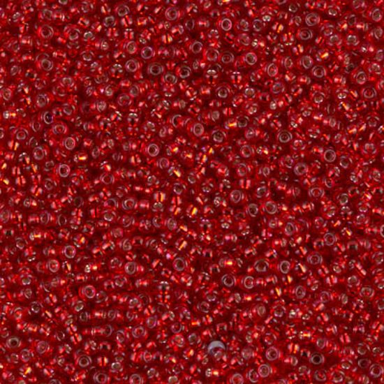 Picture of Miyuki Seed Beads 15/0 1419 Silver Lined Red x10g