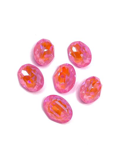 Picture of Aurora Crystals 4120 Oval 14x10mm Powder Rose Delite x1