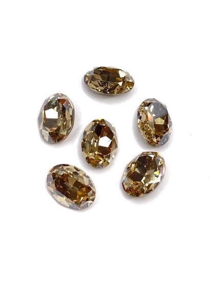 Picture of Aurora Crystals 4120 Oval 18x13mm Crystal Golden Shadow x1