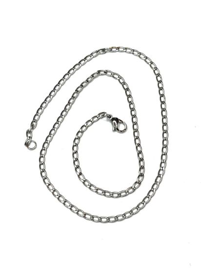 Picture of Stainless Steel Necklace Curb Chain 45cm x1