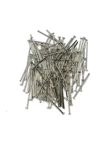 Picture of Vintage Head pin 20mm Silver Tone x100