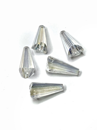 Picture of Faceted Cone 18x10mm Crystal AB x5 