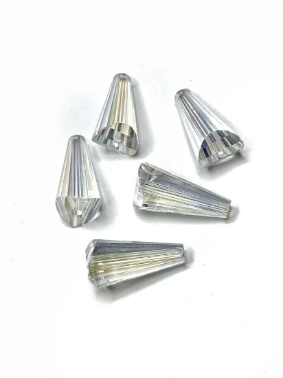 Picture of Faceted Cone 18x10mm Crystal Light Chrome x5 