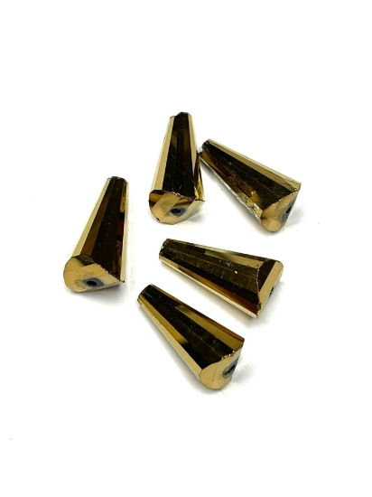 Picture of Faceted Cone 18x10mm Aztec Gold x5