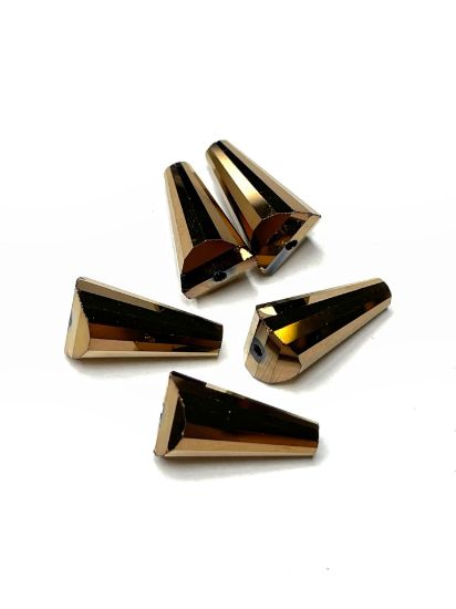 Picture of Faceted Cone 18x10mm Dark Gold x5