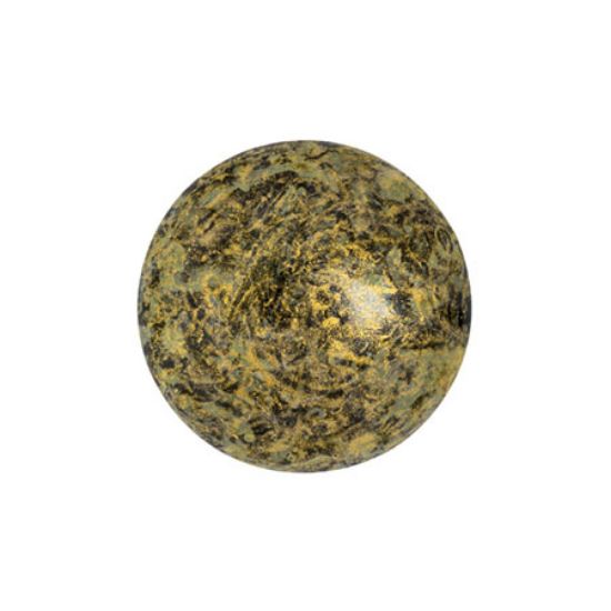 Picture of Cabochons par Puca® 14mm Metallic Mat Gold Spotted x1