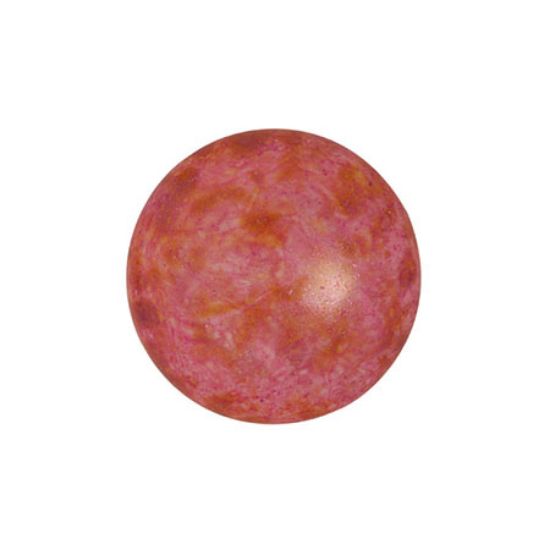 Picture of Cabochons par Puca® 14mm Opaque Rose Spotted x1 
