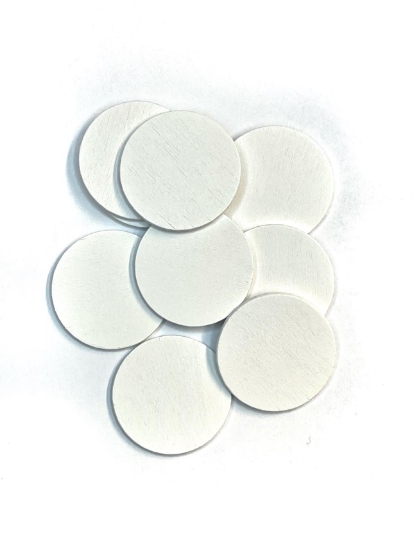 Picture of Cabochon Wood 30mm round White x20