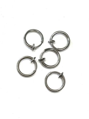 Afbeelding van Stainless Steel Clip-on Hoop For Non-pierced Ears x2