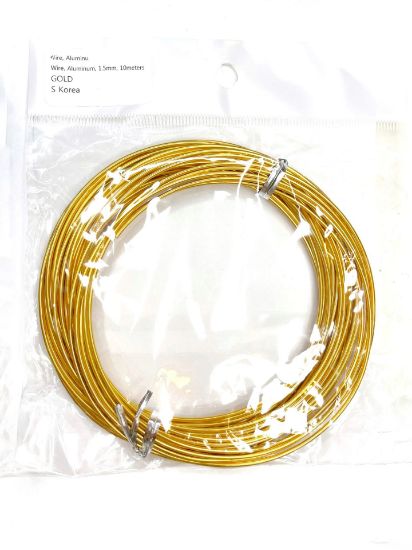 Picture of Aluminium Wire 1.5mm Gold x10m