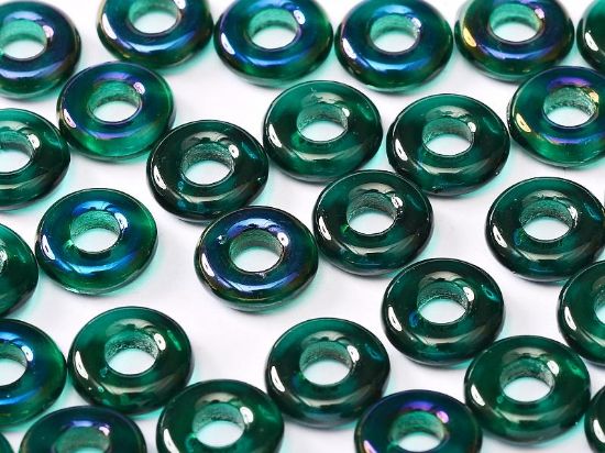 Picture of Glass Rings 10mm Emerald Azuro x15