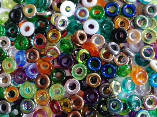 Picture of Glass Rings 10mm Color Mix x50