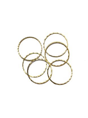 Изображение Component Ring 25mm round textured Gold x5