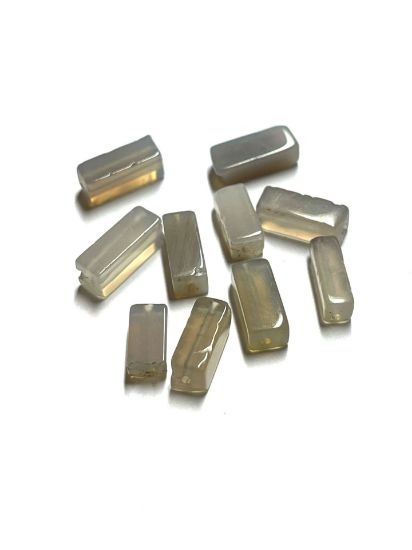 Picture of Agate Rectangle tube 10-12mm Grey x10