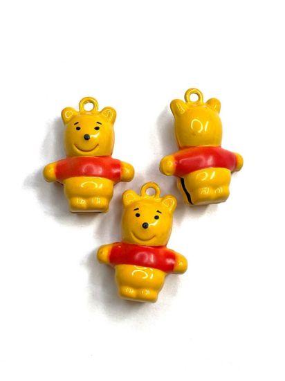 Picture of Jewelry Bell 25x11mm Bear Yellow x1