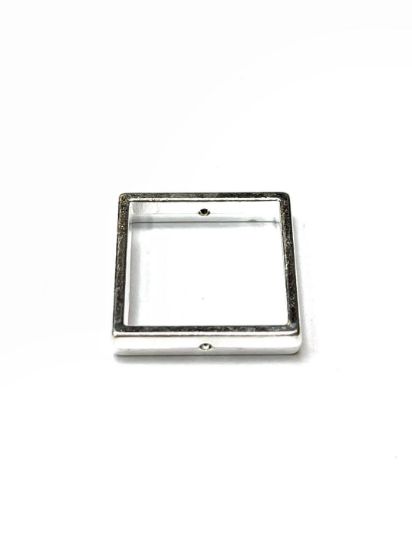 Picture of Bead Frame 20mm Square Silver Tone x1
