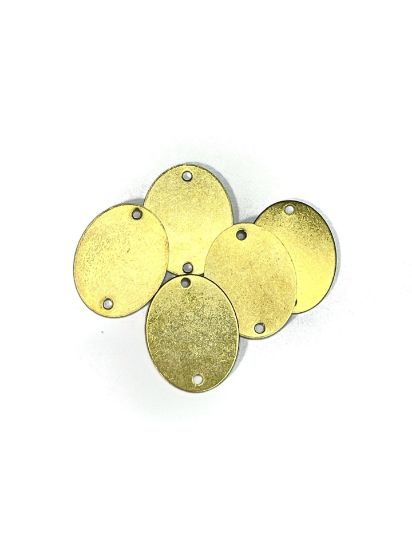 Picture of Connector Oval 18x15mm Gold Tone x2