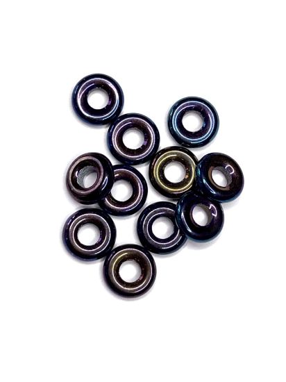 Picture of Wheel Beads 10mm Purple Iris x10