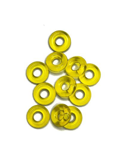 Picture of Wheel Beads 10mm Transparent Yellow x10