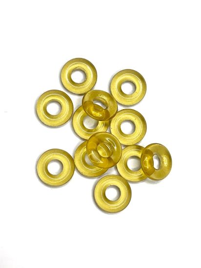 Picture of Wheel Beads 10mm Transparent Topaz x10