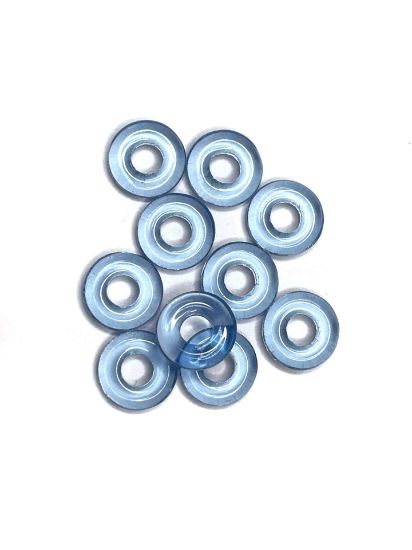 Picture of Wheel Beads 10mm Transparent Blue x10