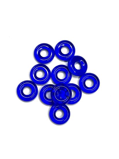 Picture of Wheel Beads 10mm Transparent Cobalt x10