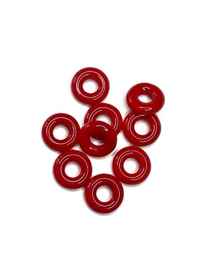 Picture of Wheel Beads 10mm Red x10