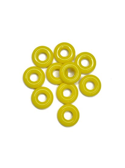 Picture of Wheel Beads 10mm Yellow x10 