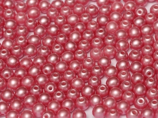 Picture of Round beads 3mm round Pastel Pink x100