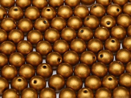 Picture of Round Beads 6mm Brass Gold x25