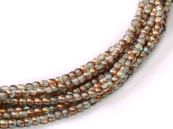 Picture of Round beads 2mm Crystal Copper Rainbow x150