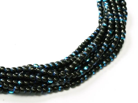 Picture of Round beads 2mm Jet AB x150
