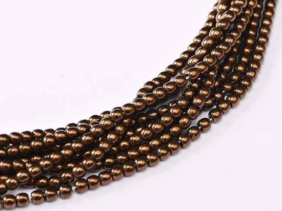 Picture of Round beads 2mm Jet Bronze x150