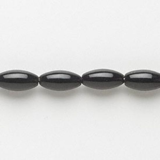 Picture of Black Obsidian (natural) Oval 12x6mm x36cm