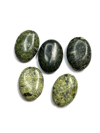 Picture of Serpentine bead 18x13mm oval x5