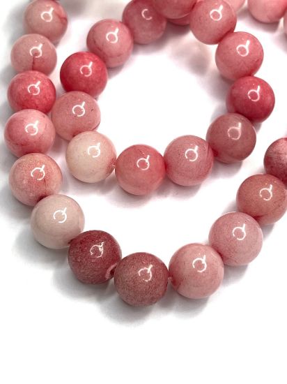 Picture of Mountain "jade" Round bead 12mm Pink x5