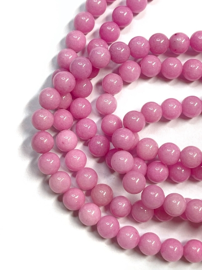 Picture of Mountain "Jade" bead 6mm round Pink x40cm