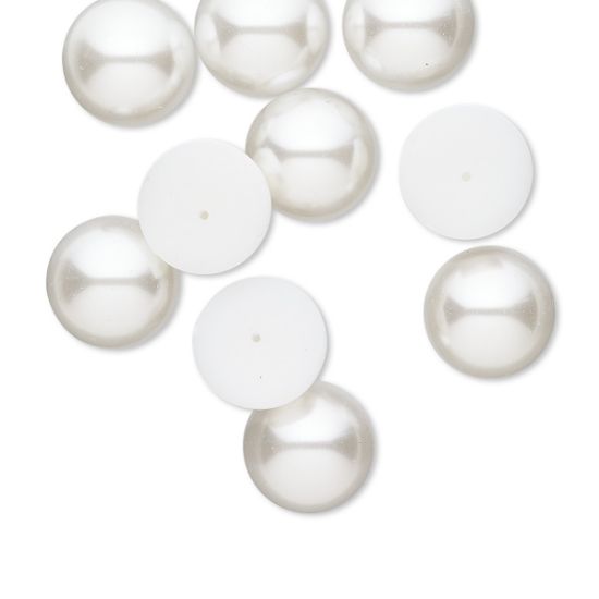 Picture of Vintage Japanese Cabochon 18mm White Pearl x1