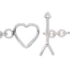 Picture of 925 Silver Toggle Clasp 16x15mm Heart and Arrow with extender x1