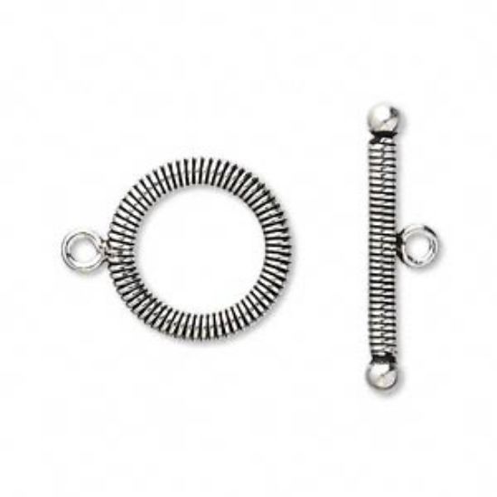 Picture of 925 Silver Toggle Clasp 16mm Round x1