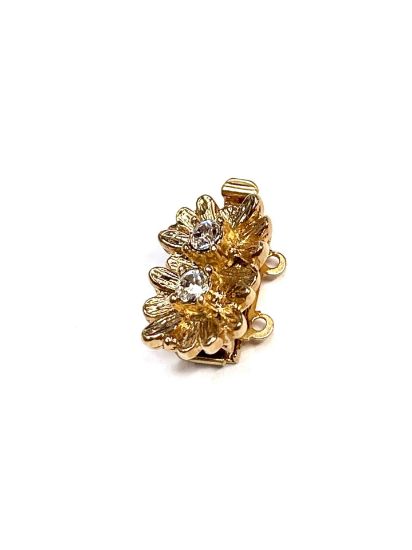 Picture of ClaspGarten 10x17mm 2-strand 23kt Gold plated x1