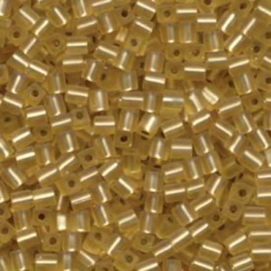 Picture of Miyuki Cubes 4mm SB4-3F Silver Lined Gold Mat x10g