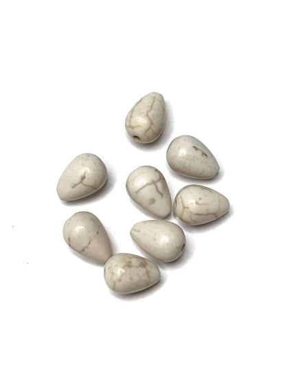 Picture of Magnesite (D/S) Drop 12x8mm White x8 