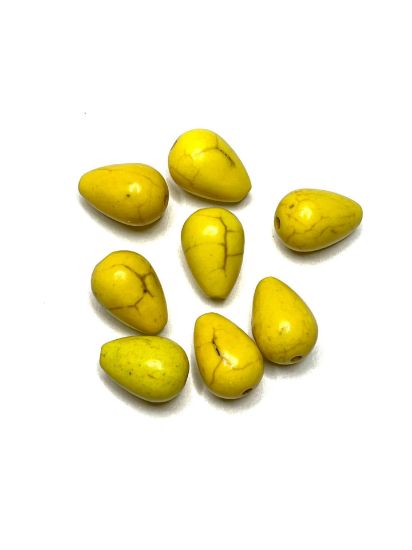 Picture of Magnesite (D/S) Teardrop 12x8mm Yellow x8 