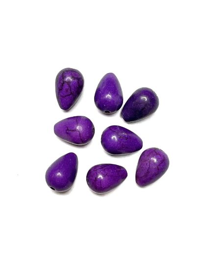 Picture of Magnesite (D/S) Teardrop 12x8mm Purple x8