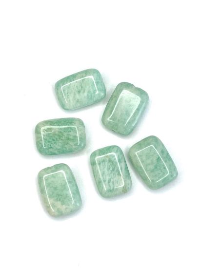 Picture of Amazonite Bead Rectangle 14x10mm Mint Green x6 