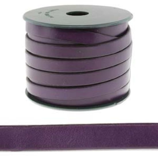 Picture of Licorice Flat Leather 10x2mm Purple x10cm
