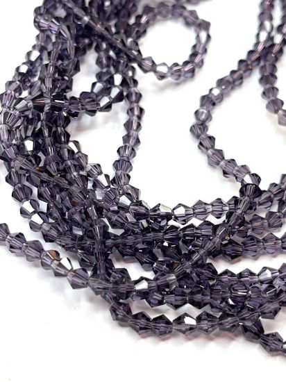 Picture of Bicone Glass bead 4mm Purple x100