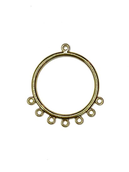 Picture of Component Ring 30mm Round w/ Loops Gold Tone x1